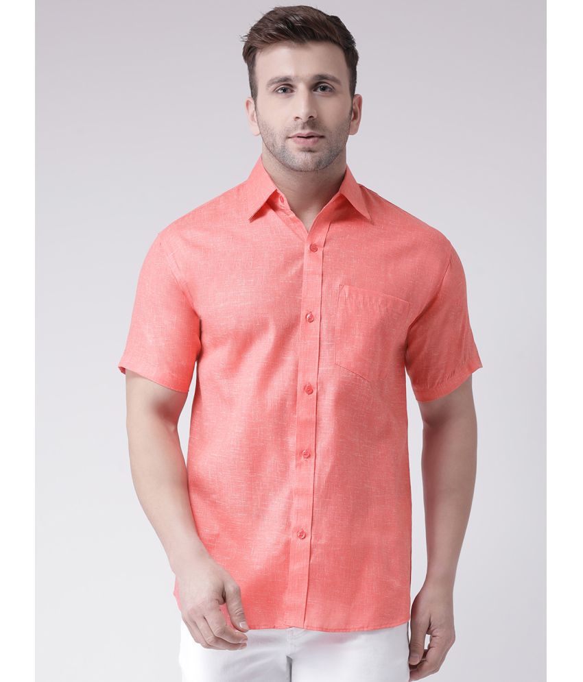    			RIAG 100% Cotton Regular Fit Solids Half Sleeves Men's Casual Shirt - Orange ( Pack of 1 )