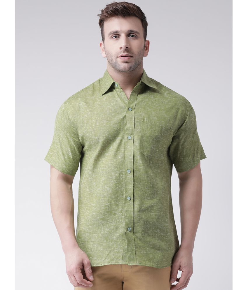     			RIAG 100% Cotton Regular Fit Solids Half Sleeves Men's Casual Shirt - Green ( Pack of 1 )