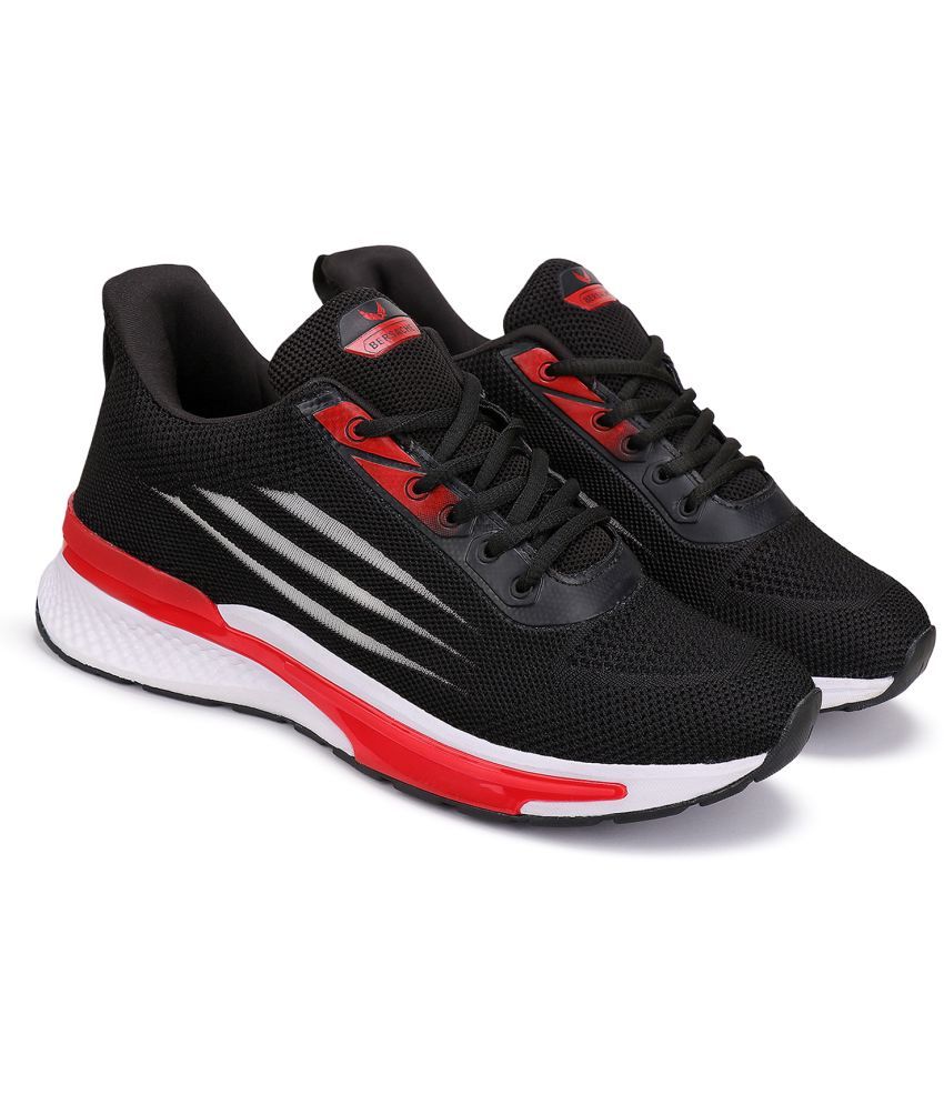     			Bersache Black Men's Sports Running Shoes