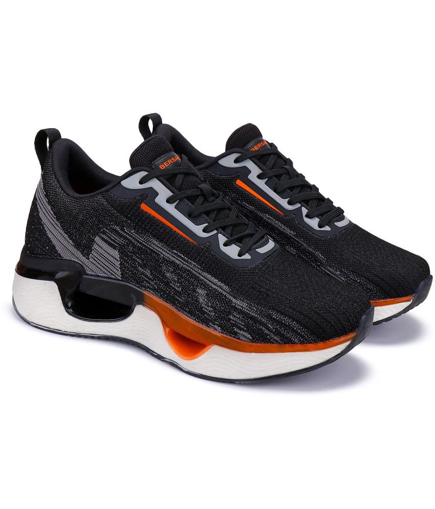     			Bersache Sports Shoes Black Men's Sports Running Shoes