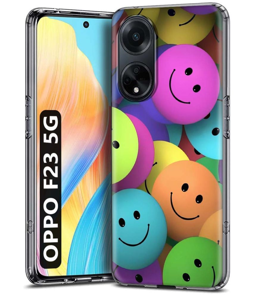     			Fashionury Multicolor Printed Back Cover Silicon Compatible For Oppo F23 5G ( Pack of 1 )