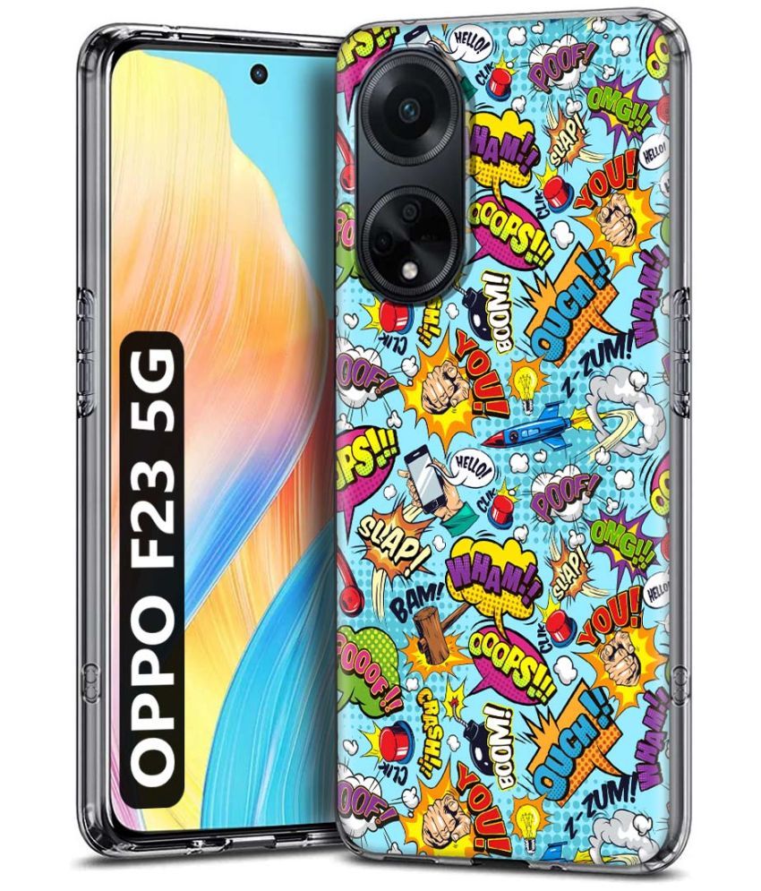     			Fashionury Multicolor Printed Back Cover Silicon Compatible For Oppo F23 5G ( Pack of 1 )