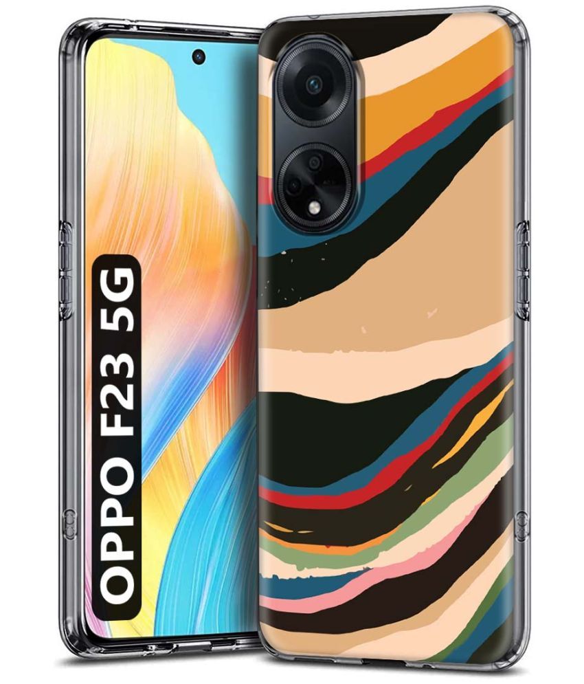     			Fashionury Multicolor Printed Back Cover Silicon Compatible For Oppo F23 5G ( Pack of 1 )