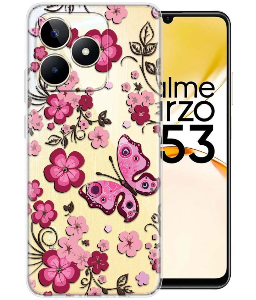     			Fashionury Multicolor Printed Back Cover Silicon Compatible For Realme Narzo N53 ( Pack of 1 )