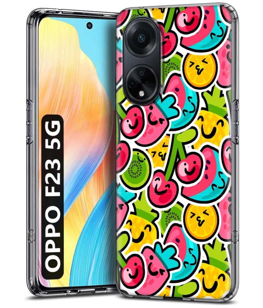     			Fashionury Multicolor Printed Back Cover Silicon Compatible For Oppo F23 5G ( Pack of 1 )