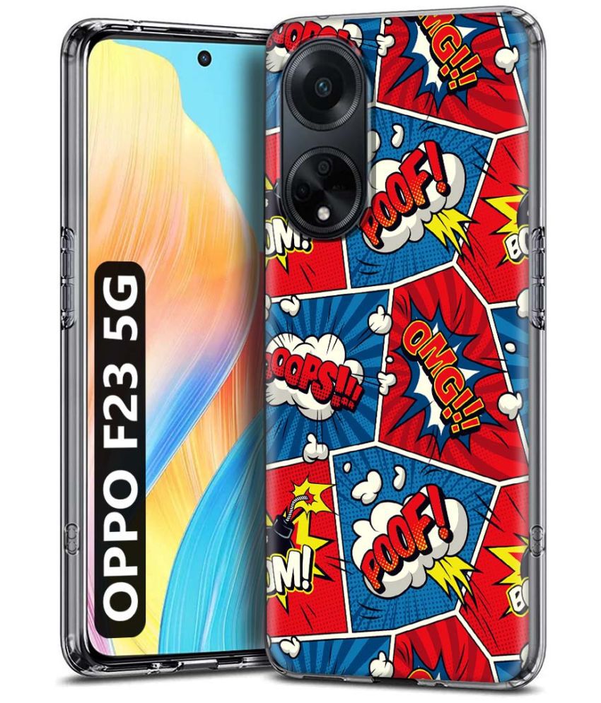     			Fashionury Multicolor Printed Back Cover Silicon Compatible For Oppo F23 5G ( Pack of 1 )
