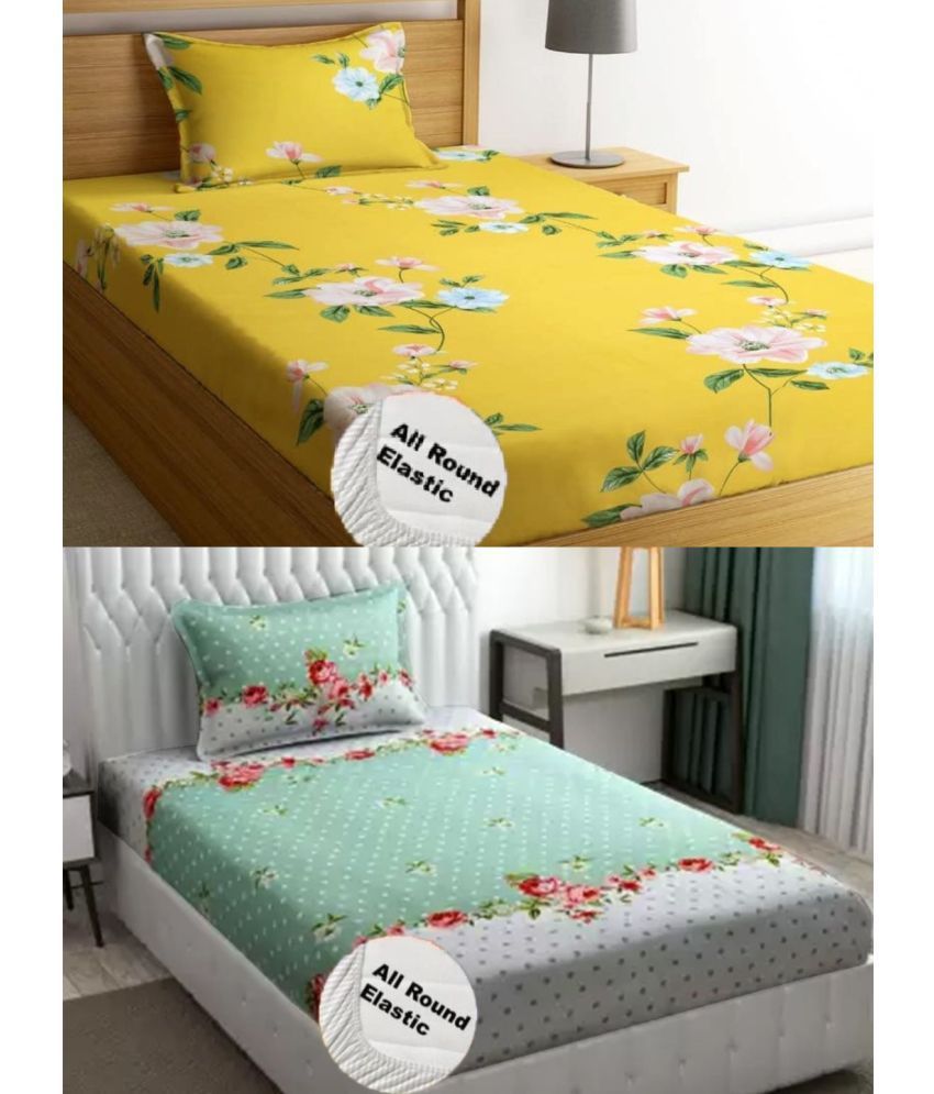     			PRtrend Cotton Floral Fitted ( Double Bed ) - Multi