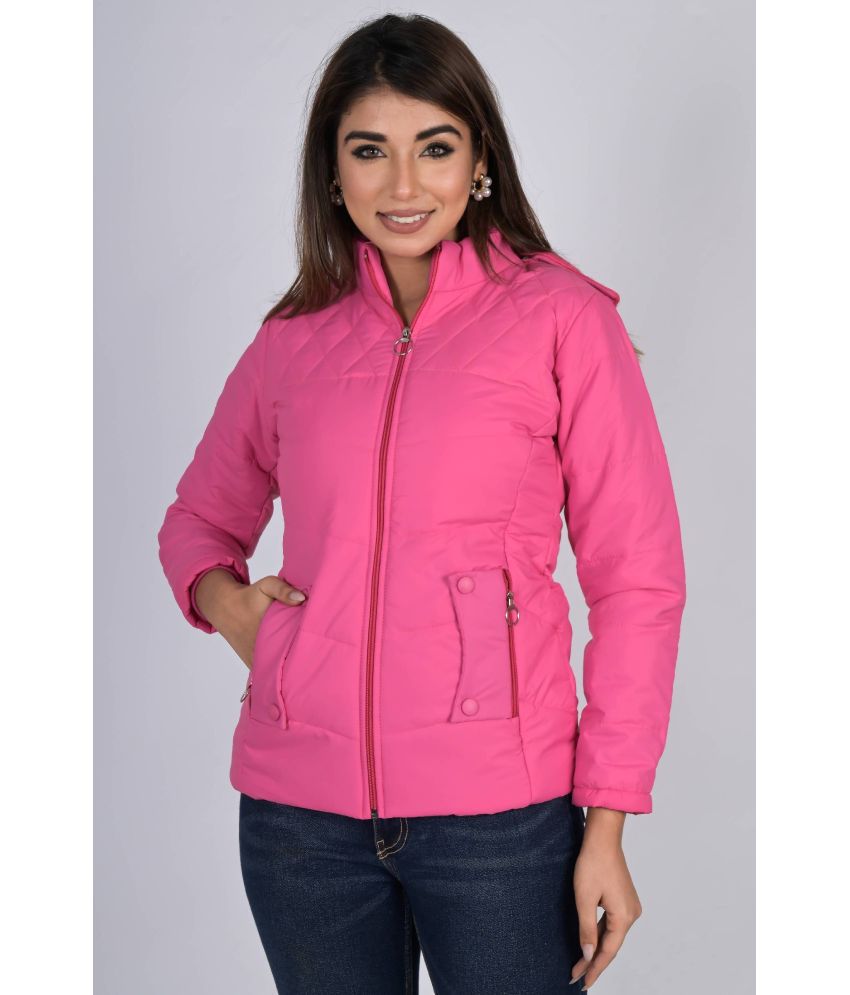     			STREETVIBES - Nylon Pink Hooded Jackets
