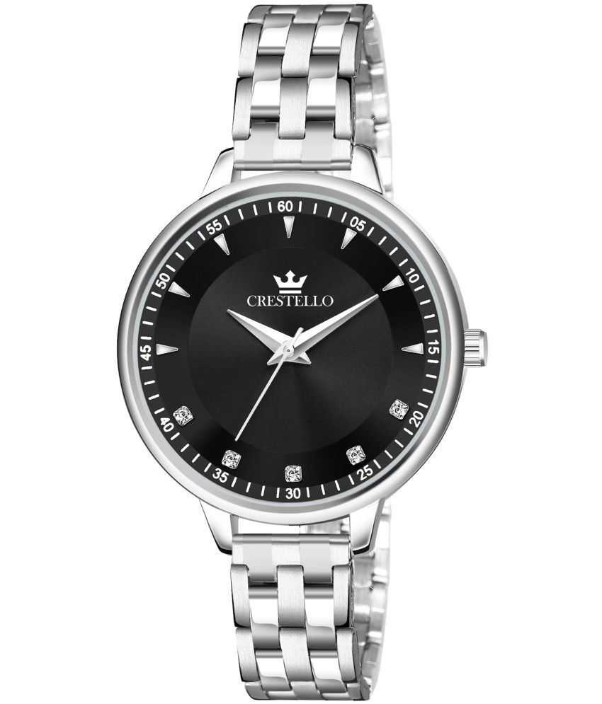     			Crestello Silver Metal Analog Womens Watch