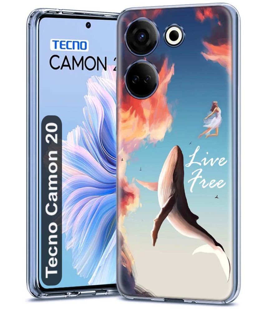     			Fashionury Multicolor Printed Back Cover Silicon Compatible For Tecno Camon 20 ( Pack of 1 )