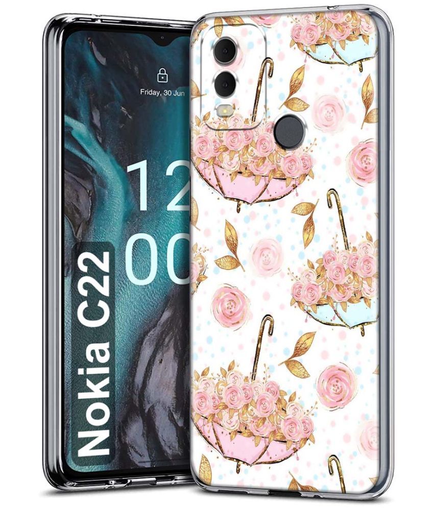     			Fashionury Multicolor Printed Back Cover Silicon Compatible For Nokia C22 ( Pack of 1 )