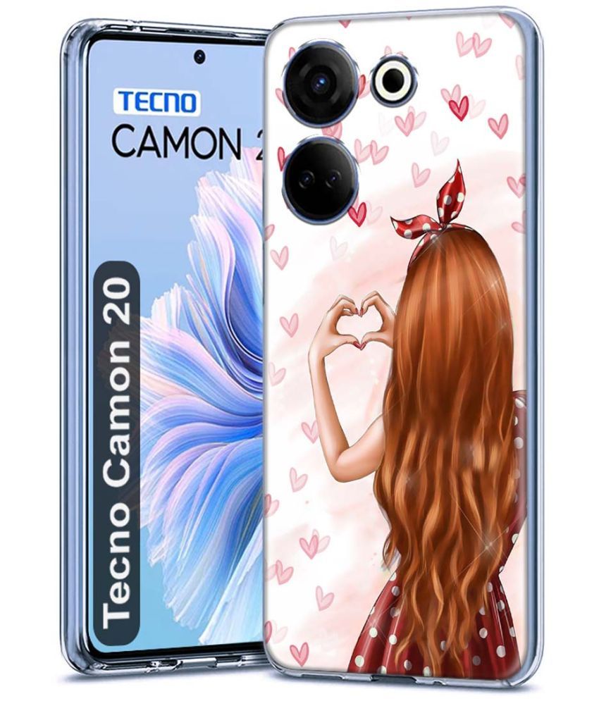     			Fashionury Multicolor Printed Back Cover Silicon Compatible For Tecno Camon 20 ( Pack of 1 )