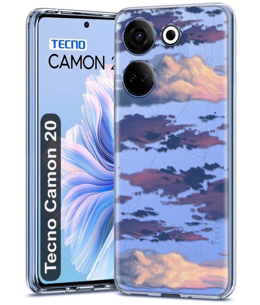     			Fashionury Multicolor Printed Back Cover Silicon Compatible For Tecno Camon 20 ( Pack of 1 )