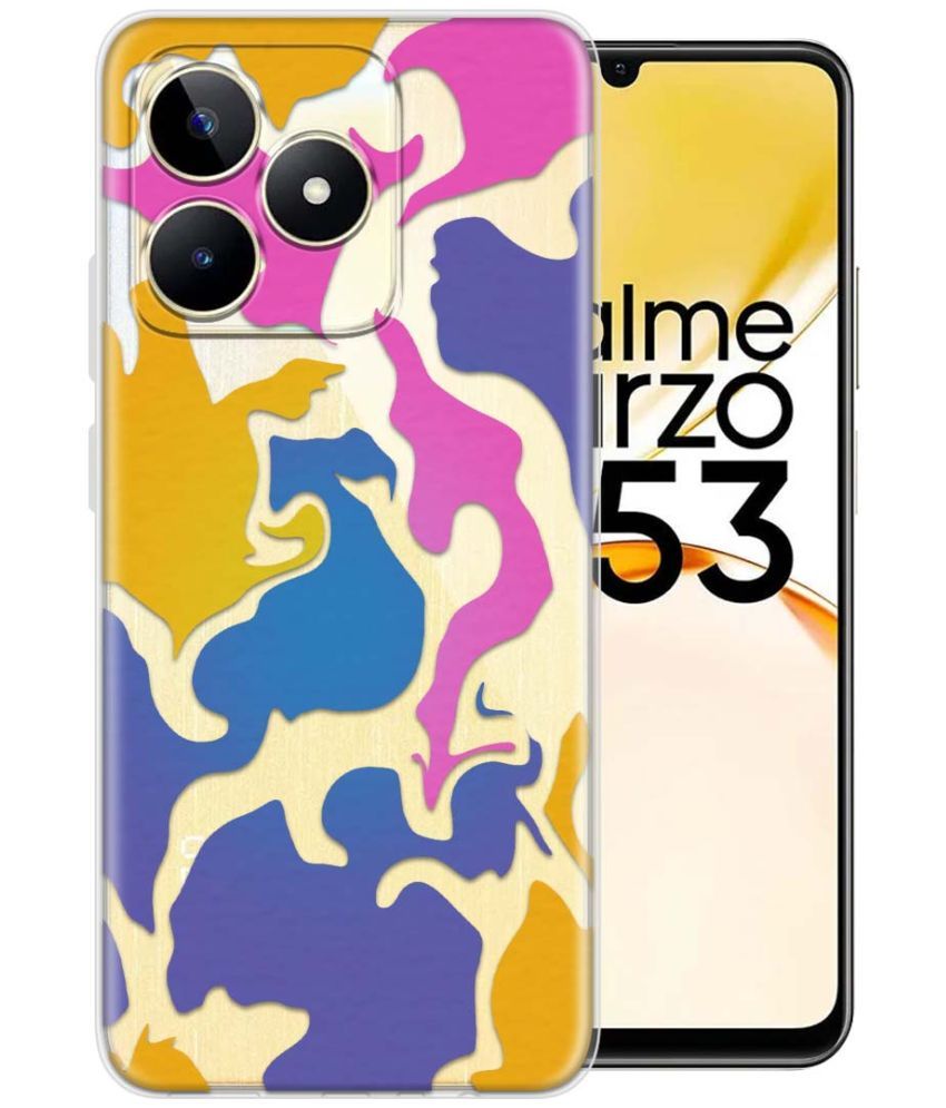     			Fashionury Multicolor Printed Back Cover Silicon Compatible For Realme Narzo N53 ( Pack of 1 )