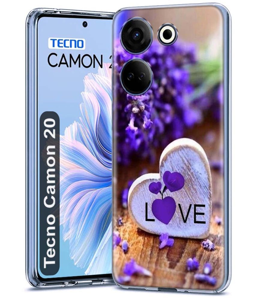     			Fashionury Multicolor Printed Back Cover Silicon Compatible For Tecno Camon 20 ( Pack of 1 )