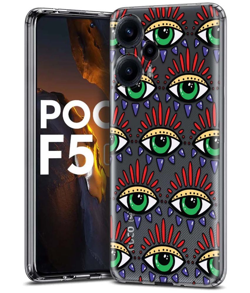     			Fashionury Multicolor Printed Back Cover Silicon Compatible For Poco F5 5G ( Pack of 1 )