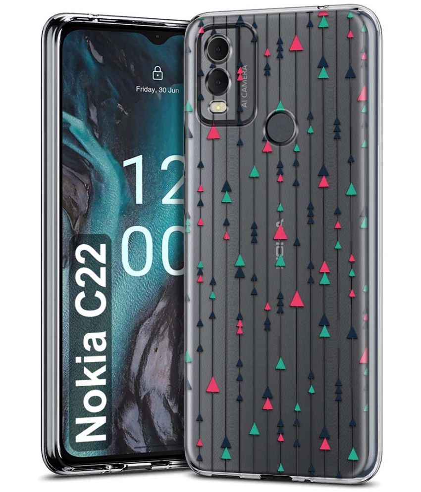     			Fashionury Multicolor Printed Back Cover Silicon Compatible For Nokia C22 ( Pack of 1 )