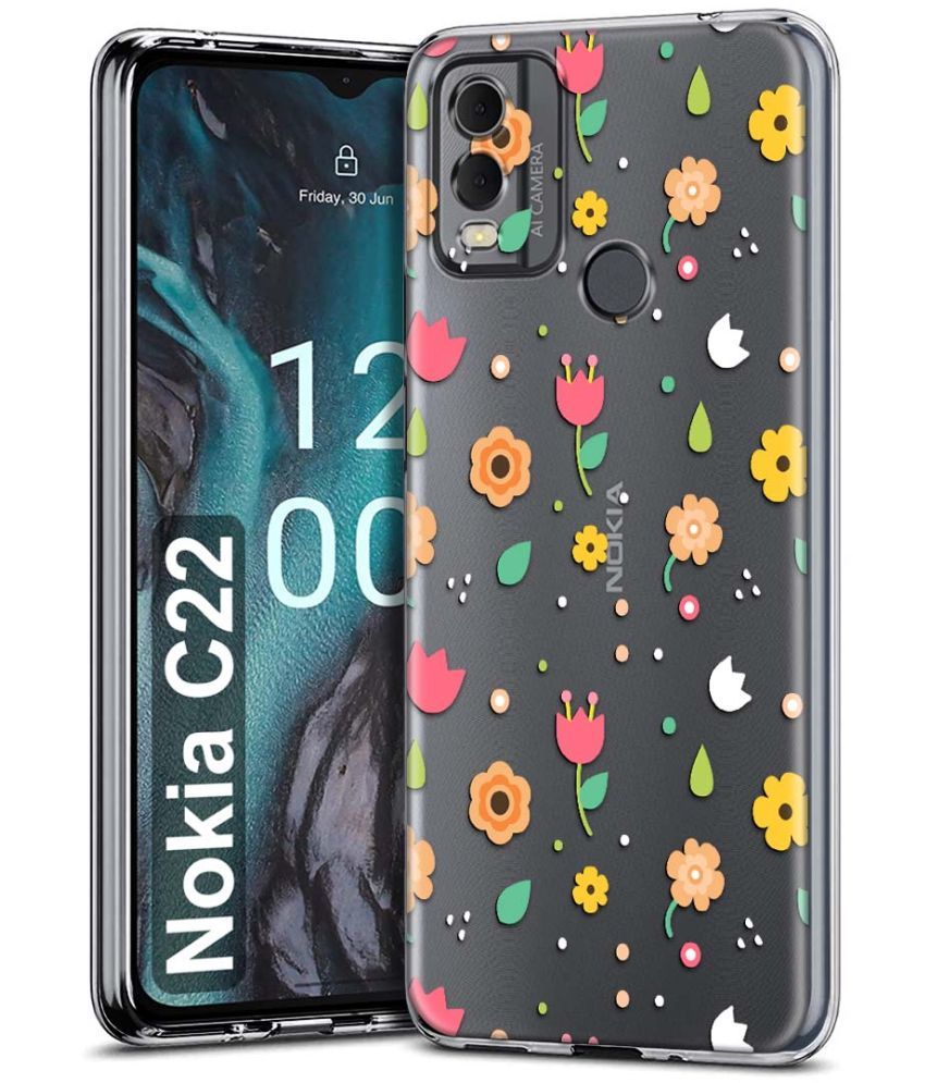     			Fashionury Multicolor Printed Back Cover Silicon Compatible For Nokia C22 ( Pack of 1 )