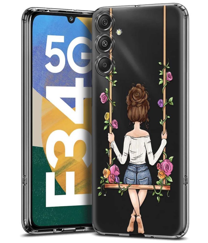     			Fashionury Multicolor Printed Back Cover Silicon Compatible For Samsung Galaxy F34 5G ( Pack of 1 )