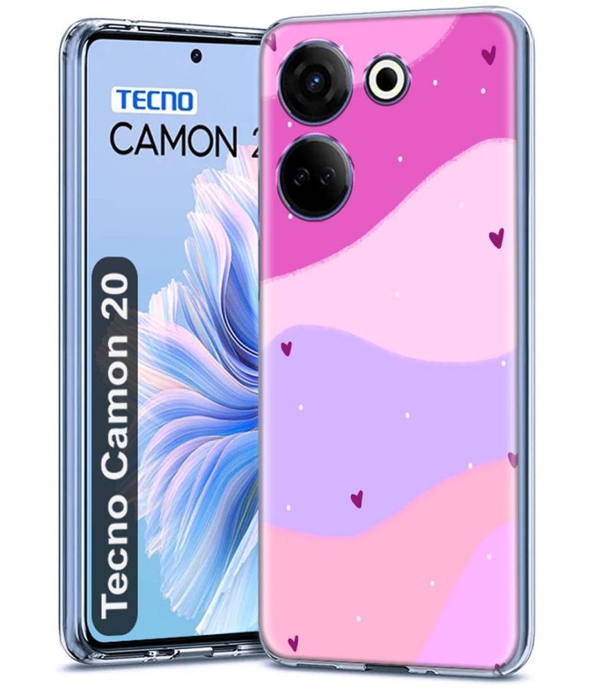     			Fashionury Multicolor Printed Back Cover Silicon Compatible For Tecno Camon 20 ( Pack of 1 )