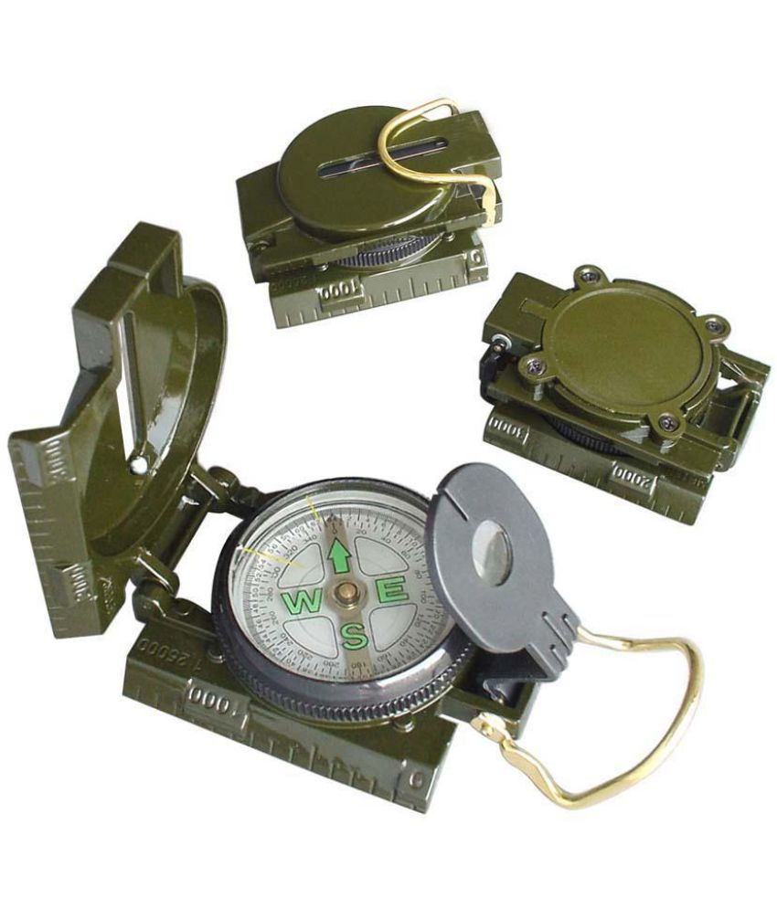     			JGG-Metal Hand Held Lensatic Waterproof Army Outdoor Camping Compass (Green)