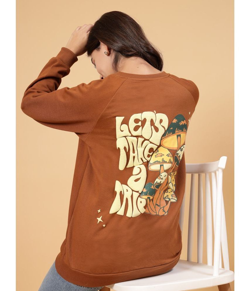     			Rigo Fleece Women's Non Zippered Sweatshirt ( Brown )