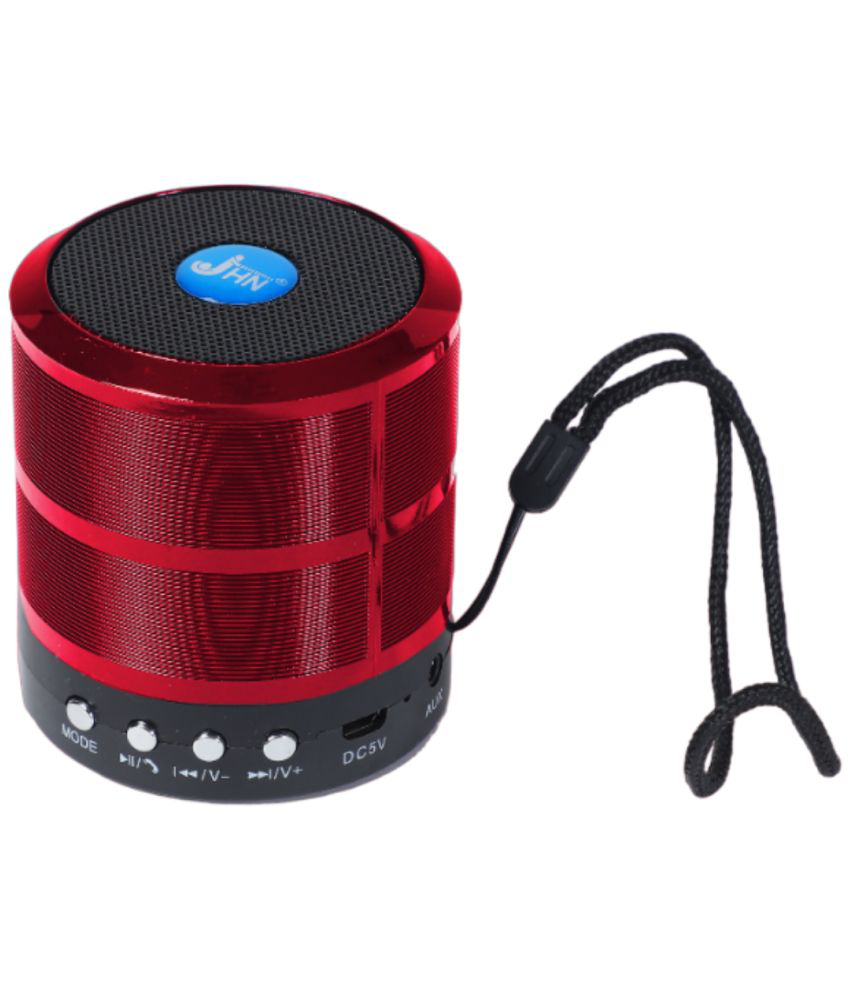     			jhn JHN-887 5 W Bluetooth Speaker Bluetooth v5.0 with USB,SD card Slot Playback Time 4 hrs Red
