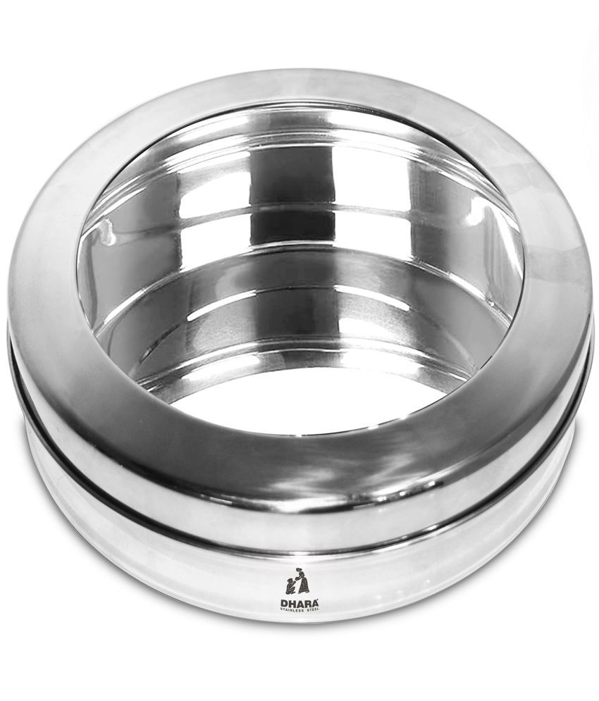     			Dhara Stainless Steel Celina Medium Steel Silver Food Container ( Set of 1 )