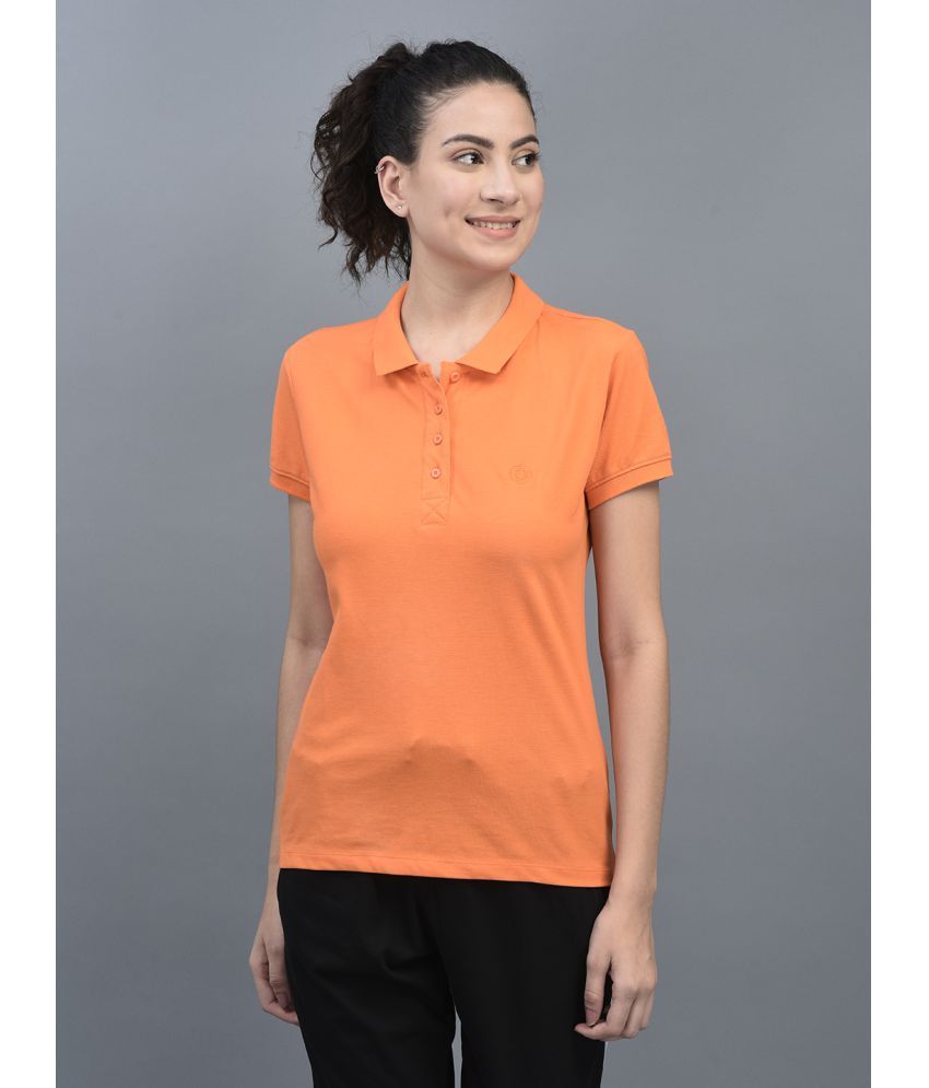     			Dollar Orange Cotton Blend Regular Fit Women's T-Shirt ( Pack of 1 )