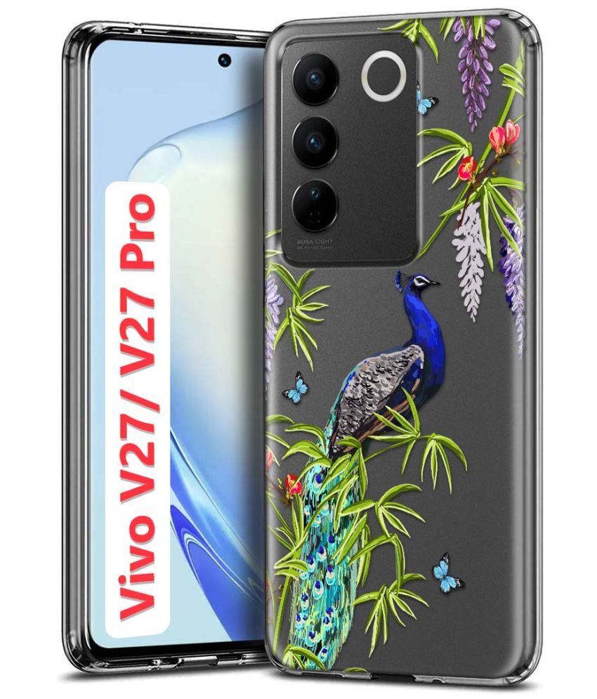     			Fashionury Multicolor Printed Back Cover Silicon Compatible For Vivo V27 Pro 5G ( Pack of 1 )