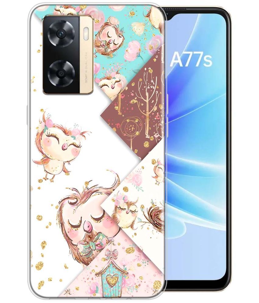     			Fashionury Multicolor Printed Back Cover Silicon Compatible For Oppo A77S ( Pack of 1 )