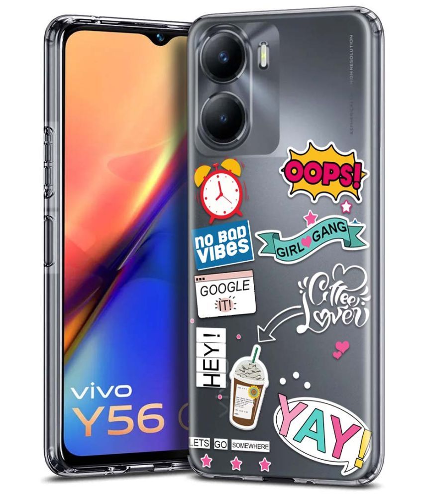     			Fashionury Multicolor Printed Back Cover Silicon Compatible For Vivo Y56 ( Pack of 1 )