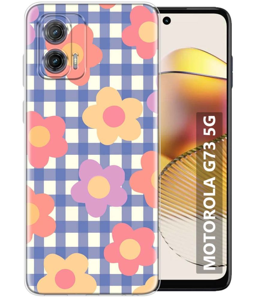     			Fashionury Multicolor Printed Back Cover Silicon Compatible For MOTOROLA G73 5G ( Pack of 1 )