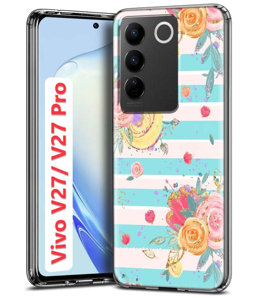     			Fashionury Multicolor Printed Back Cover Silicon Compatible For Vivo V27 Pro 5G ( Pack of 1 )