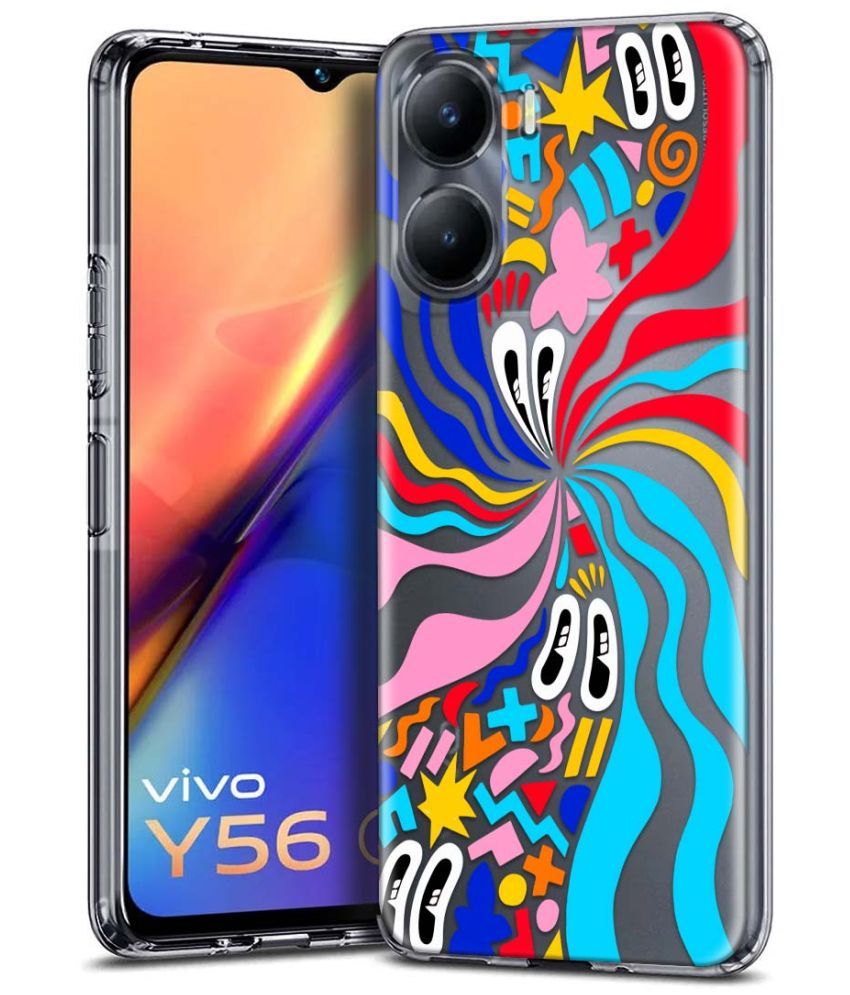     			Fashionury Multicolor Printed Back Cover Silicon Compatible For Vivo Y56 ( Pack of 1 )