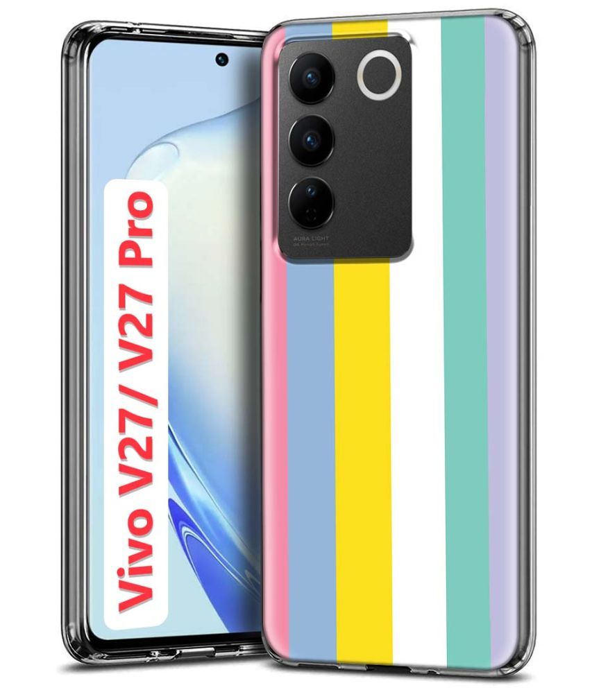     			Fashionury Multicolor Printed Back Cover Silicon Compatible For Vivo V27 Pro 5G ( Pack of 1 )