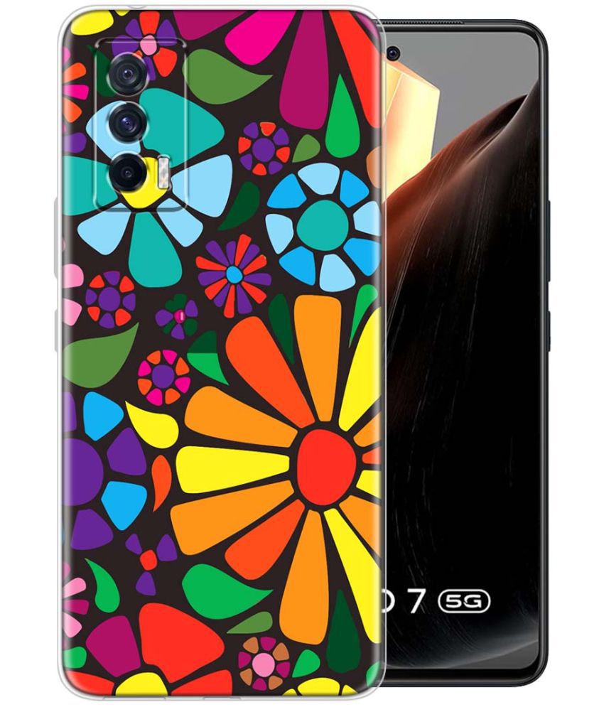     			Fashionury Multicolor Printed Back Cover Silicon Compatible For iQOO 7 5G ( Pack of 1 )