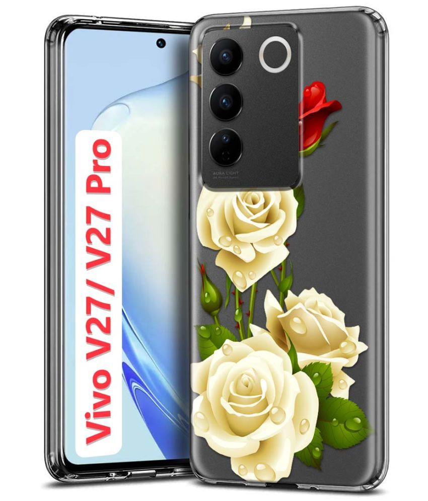     			Fashionury Multicolor Printed Back Cover Silicon Compatible For Vivo V27 Pro 5G ( Pack of 1 )