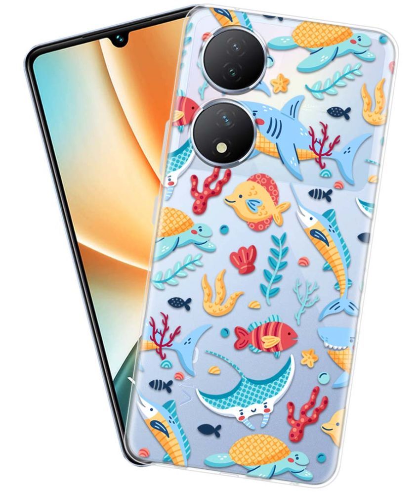     			Fashionury Multicolor Printed Back Cover Silicon Compatible For Vivo Y100 5G ( Pack of 1 )