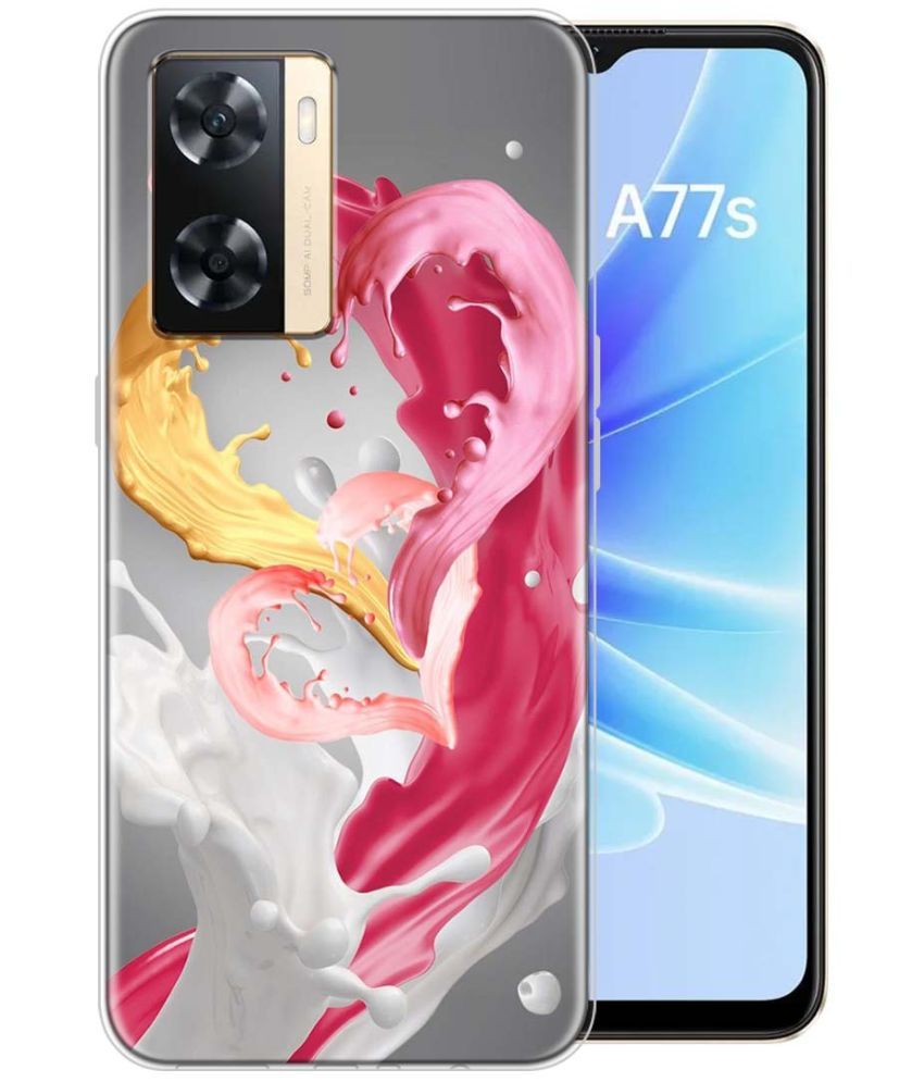     			Fashionury Multicolor Printed Back Cover Silicon Compatible For Oppo A77S ( Pack of 1 )