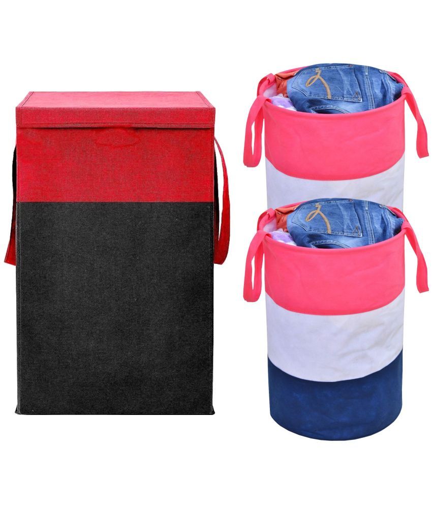     			HOMETALES Red Laundry Bag