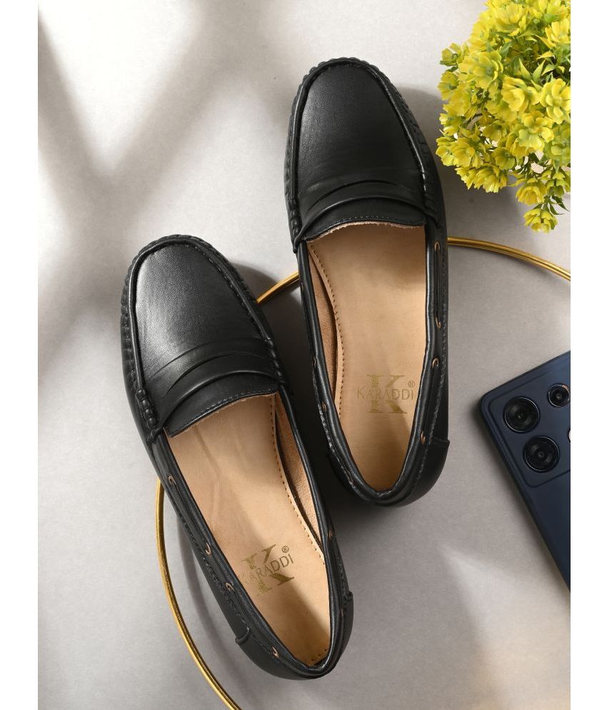     			KARADDI Dark Grey Women's Loafers