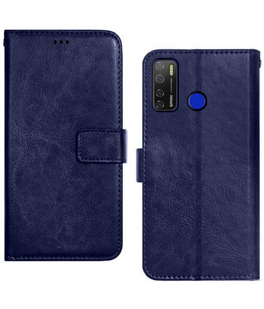    			Kosher Traders Blue Flip Cover Artificial Leather Compatible For Vivo Y17 ( Pack of 1 )