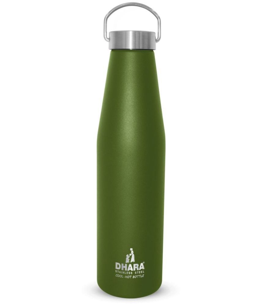    			Dhara Stainless Steel Yes 24 plus 1000 Green Green Cola Water Bottle 1000 mL ( Set of 1 )
