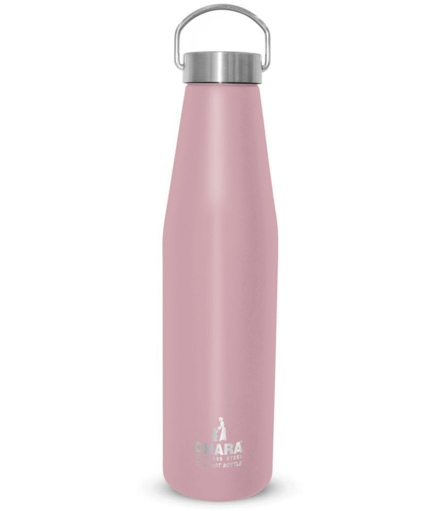    			Dhara Stainless Steel Yes 24 plus 1000 Pink  Pink Cola Water Bottle 1000 mL ( Set of 1 )