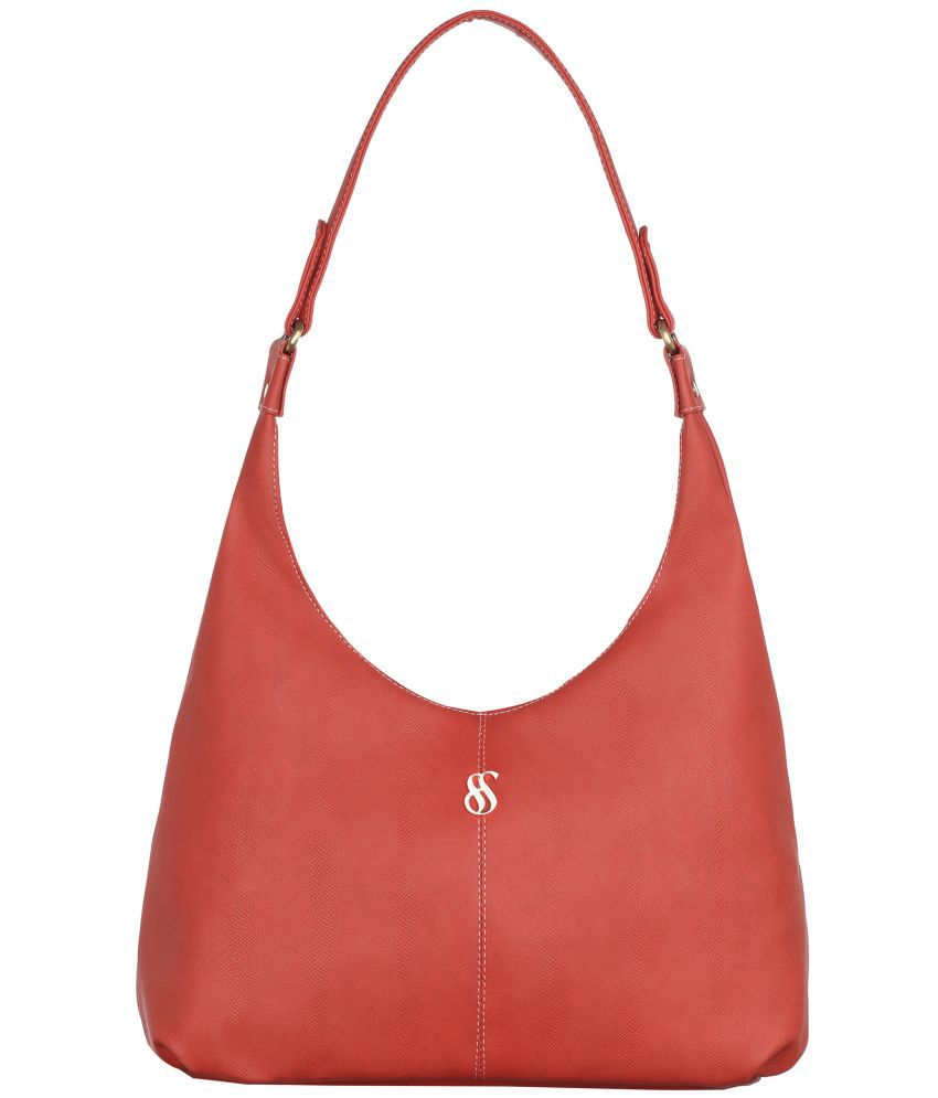    			Fostelo Red PU Shoulder Bag