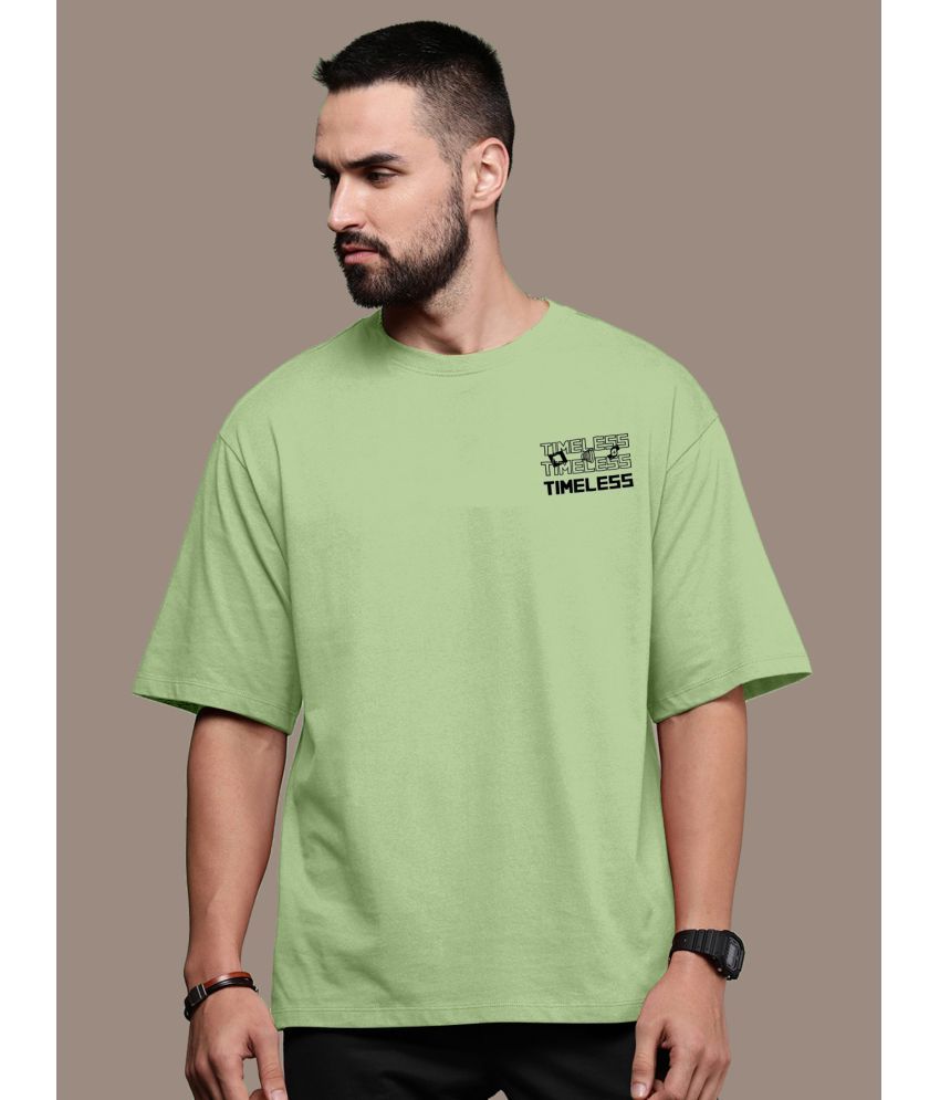     			KAJARU Polyester Oversized Fit Printed Half Sleeves Men's T-Shirt - Mint Green ( Pack of 1 )