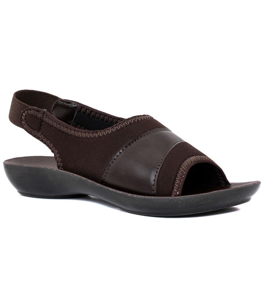     			KHADIM Brown Women's Flats