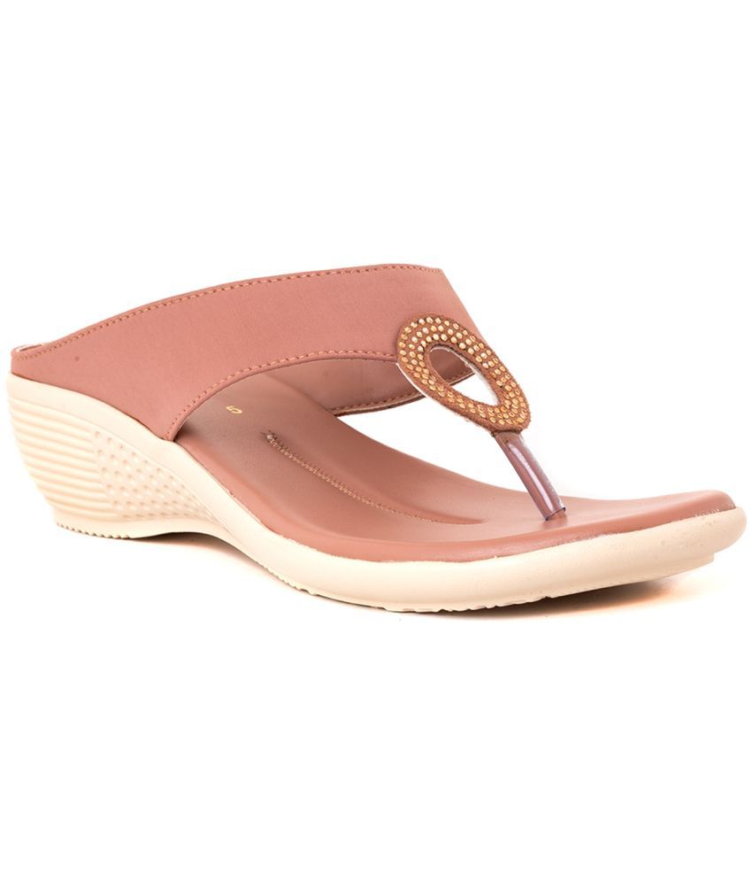     			KHADIM Pink Women's Slip On Heels