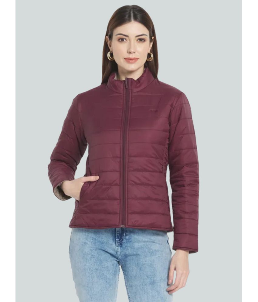     			PPTHEFASHIONHUB - Polyester Maroon Puffer Pack of 1